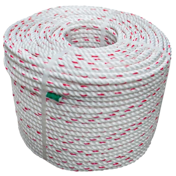 White Red Fleck Floaty Polysteel Rope coil stand